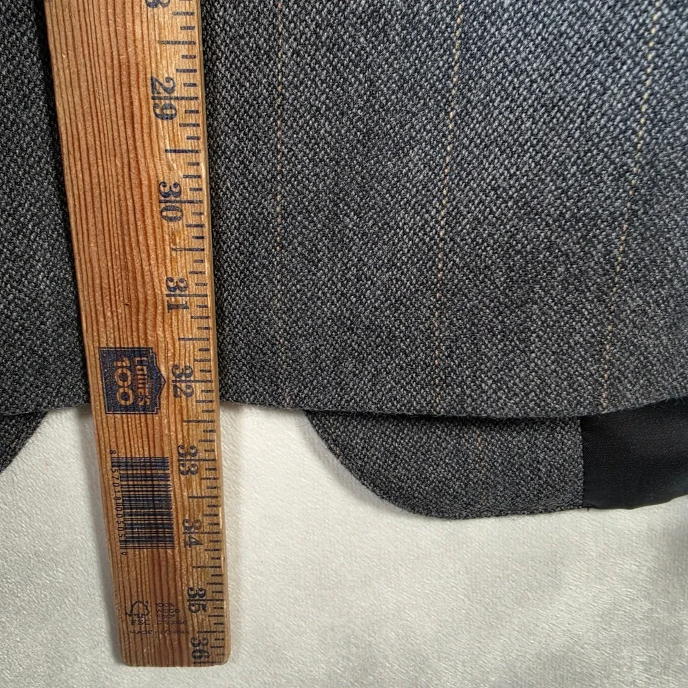 Circle S Wool Blazer Men's 44L Gray Pinstripe Western Sport Coat